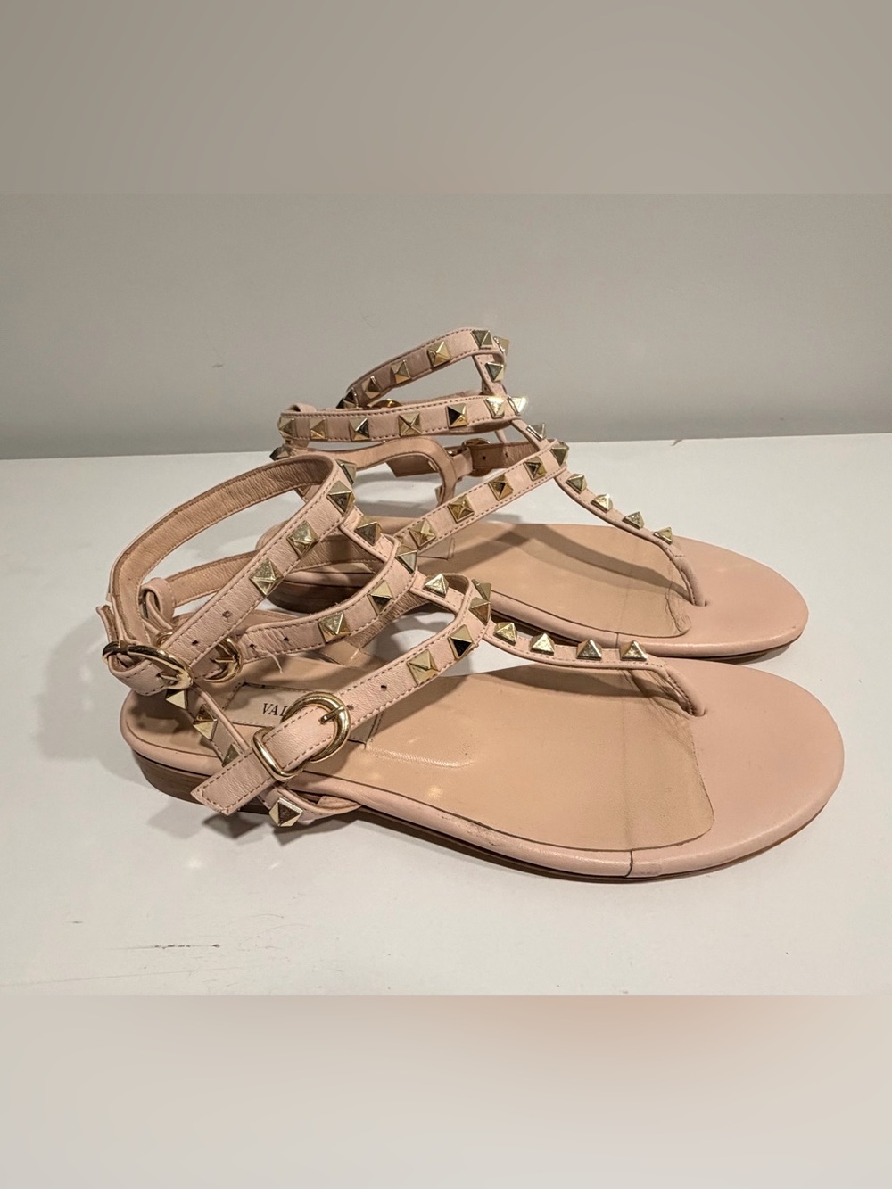 Valentino Pink Studded Gladiator Sandals - Picture 2 of 8